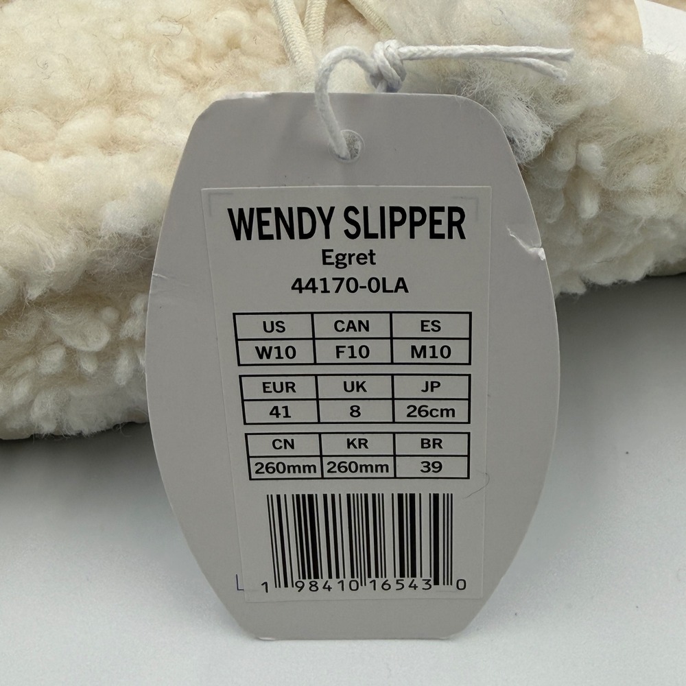 Hey Dude Wendy Slipper Women Size 10 Egret White New Faux Shearling 44170-0LA - Picture 8 of 9